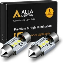 Alla Lighting 2x Super Bright 6000K White DE3175 AL48 31MM LED Bulbs Interior Lights Festoon Dome Lights Lamp for 2001-2004 2005 2006 2007 2008 2009 2011 2012 2013 2014 2015 Xterra