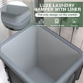 thumbnail image 3 of 40 Gal(150L) High Grade Large Laundry Basket with Wheels, Rolling Laundry Hamper, Laundry Cart with Metal Frame and Removable Bag Design, Suitable for Laundry Room, Bedroom (White, 150L), 3 of 6
