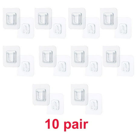 

Household double-sided adhesive wall hook kitchen transparent wall holder hook bathroom waterproof suction cup wall hook