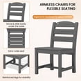 thumbnail image 6 of KINGYES 7-Piece Outdoor Dining Set, HDPE Patio Table and Chairs with Umbrella Hole, Gray, 6 of 13