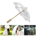 thumbnail image 4 of Paraguas De Boda De Encaje, Paraguas De Boda De Encaje Portátil Plegable Exquisito Y Elegante Agarre De Regalo Ligero DIY Photo Prop Paraguas De Encaje Para Fiestas, Bodas Y, 4 of 7