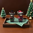 thumbnail image 4 of 2PCS Highland Cow Figurines Christmas Santa Candy Cane Highland Cow Gnomes Scottish Resin Statue Calf Lovers Gifts for Xmas Home Garden Kitchen Office Tiered Tray Table Decor, 4 of 7