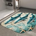 thumbnail image 2 of 1pc Two Whales on a Map Absorbent Non-Slip Bathroom Thickened Flannel Rug Decor,Soft,Quick Drying,Suitable For Indoor/outdoor Use,Bathrooms,Bedrooms,Kitchens,Terrace,Laundry Rooms,16"x24", 2 of 9