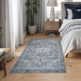 thumbnail image 3 of Bloom Rugs Washable Non-Slip 3' x 5' Rug - Blue / Gray Traditional Oriental Area Rug for Living Room, Bedroom, Dining Room, and Kitchen - Exact size: 3' x 5', 3 of 9