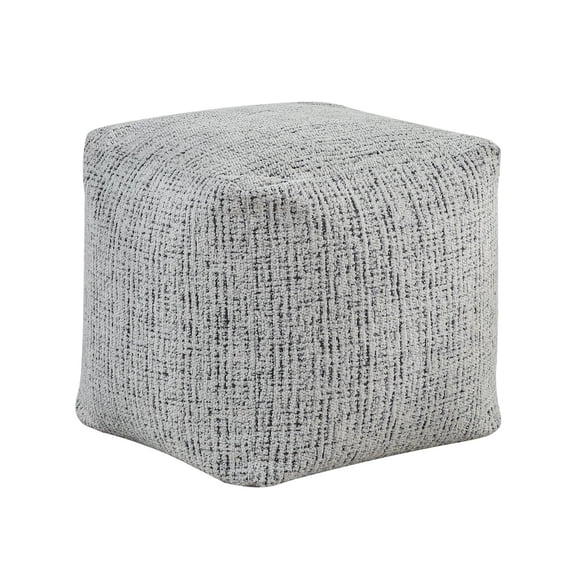 Lexicon Easley Chenille Fabric Upholstery Pouf in Multi-color