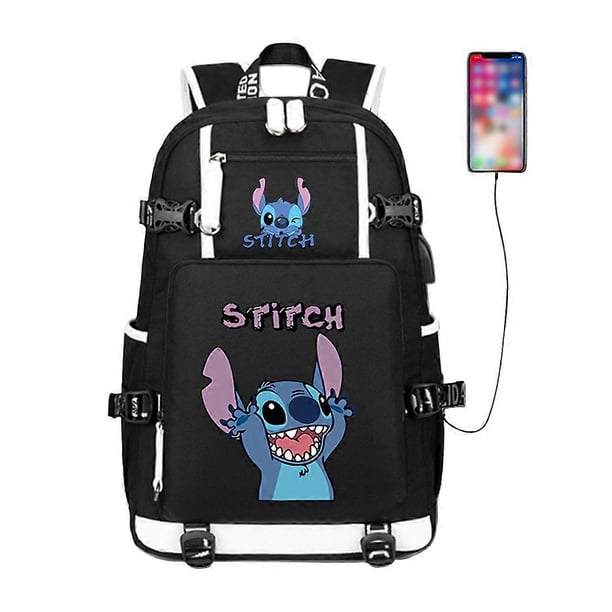 Anime Stitch Schoolbag - Large Capacity Student Backpack, Lilo and Stitch Same Style - 1 Piece