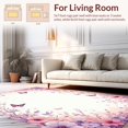 thumbnail image 2 of Flatwoven High Traffic Area Rug, Floral Butterfly Pastel Aesthetic, Non Slip, Stain Resistant, Washable Area Rugs for Living Room, Bedroom(Pink, 4X6), 2 of 8