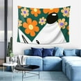 thumbnail image 1 of Puppies Flowers Fantasy Wall Decor Tapestry , Room Bedroom Wall Hangings Tapestry Cartoons Dog Flower,60" X 40", 1 of 7