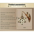 thumbnail image 3 of Artistic Style Wall Sconces, 20cm Star Shade Wall Lamp, Vintage Stained Glass Wall Light Fixtures for Living Room Hallway Bedroom Farmhouse Bedside Lamp,Pink, 3 of 5