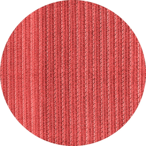 Ahgly Company Indoor Round Oriental Red Modern Area Rugs, 7' Round