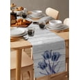 thumbnail image 2 of Table Runner Purple Tulips Floral Table Decoration for Kitchen Dinning Wood Grain Purple Flowers Table Decoration for Indoor Outdoor Party Wedding Decor 13x72inch, 2 of 7