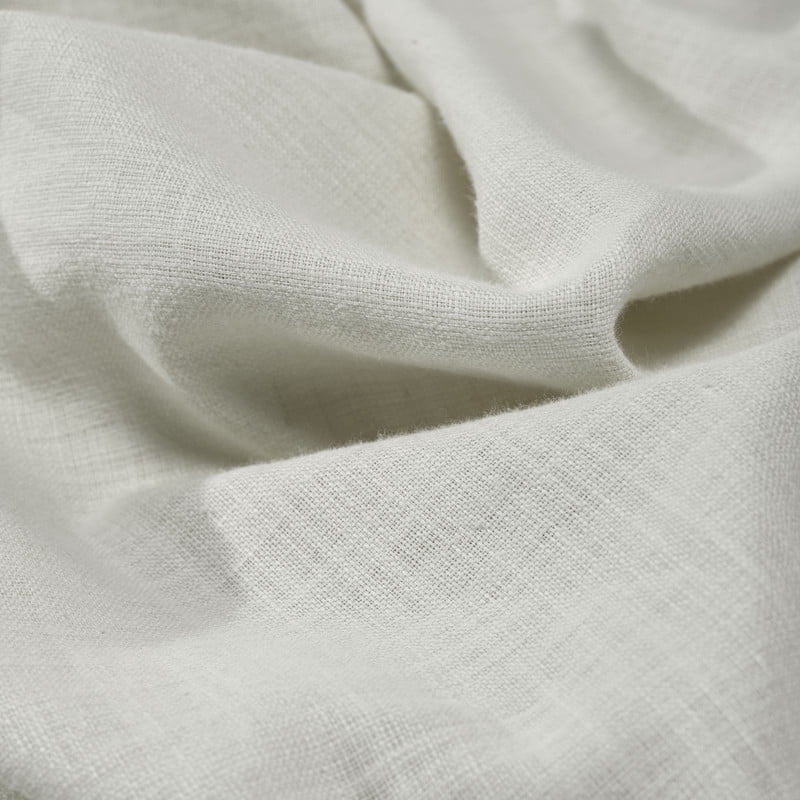 Superior Chloe 100% Cotton Percale Linen Texture Bed Sheet Set, Queen, Ivory