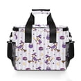 thumbnail image 7 of FORMRS Insulated Cooler Bag 24 Cans Capacity Soft Leakproof Lunch Box with Side Pockets, Purple Halloween Gooses, 7 of 7