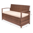 thumbnail image 2 of Barton Outdoor Wicker Storage Deck Box Bench With Cushion - Waterproof, UV Resistant - 45 Gal, 2 of 7