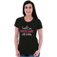 thumbnail image 4 of Breast Cancer Ribbon Christian Faith Womens Fitted Plus Size Graphic Tee Brisco Brands 3X, 4 of 5