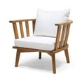 thumbnail image 3 of Noble House Barton 2-Piece Outdoor Wood Conversation Set in Teak and White, 3 of 15