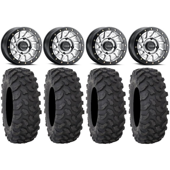 Raceline Squad Bdlk 15" Wheels Si  10mm 30" XTR370 Tires Sportsman RZR Ranger