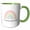 Green/White, variant on 3drose, Te Quiero Mucho Mami - I Love You So Much - Spanish Love Cute Rainbow, 11oz Two-tone Green Mug