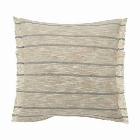 4 x 20 x 20 in. Tan Coastal Zippered Jute Throw Pillow - Set of 2