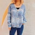 thumbnail image 3 of Cameland Gradient Color Fashion Women's Knitted Cardigan Sweater Jacket Autumn and Winter V-Neck Button Sweater, 3 of 6