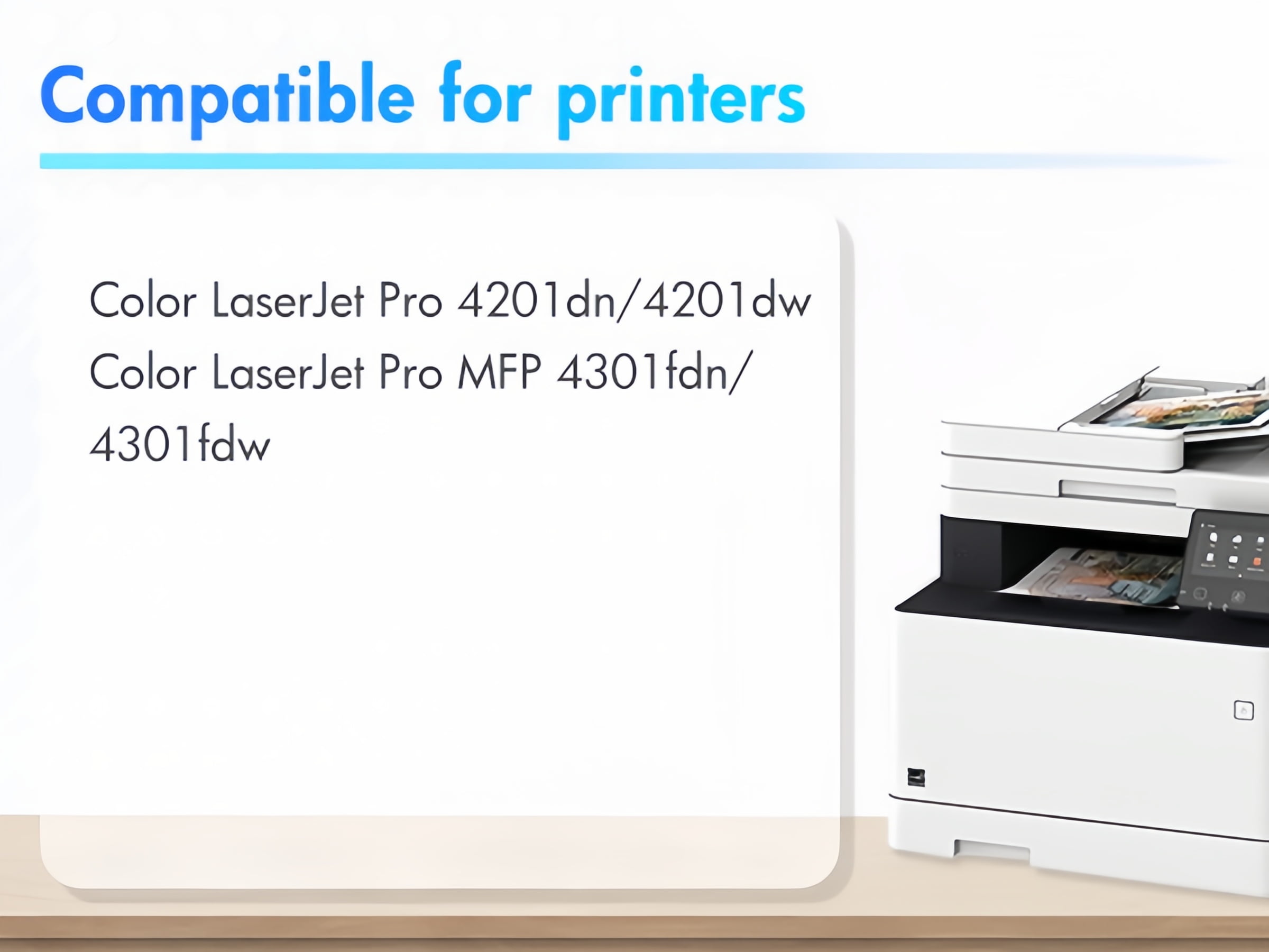 210X High Yield Laserjet 210A Toner Cartridge With Chip Compatible for HP 210A 210X W2100A W2100X Color Laserjet Pro MFP 4301fdw 4301fdn Pro 4201dw 4201dn Series Printer 210 Ink (BK/C/M/Y 4 Pack)