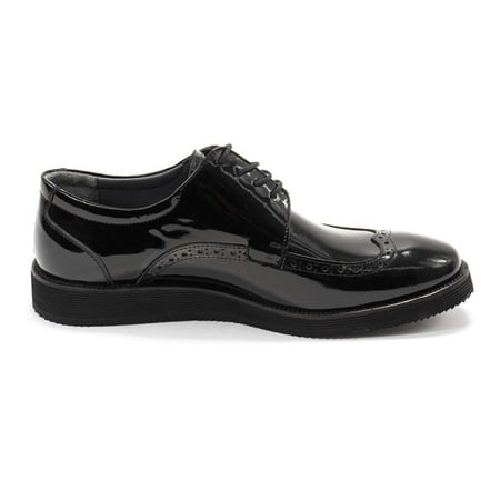 

Elegante Men s Crotone Leather Oxford Shoes Vivaro Vernice 10 M US