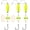 Yellow 6/0, variant on Visulong Catfish Fishing Set, Catfish Tackle with Fishing Hook, Peg Floats, Rattles, Beads, Circle Hooks, for River Lake Bottom Bank Fishing, High-Carbon Steel Freshwater Gear Kit Color Mixing 6/0