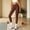 Brown, variant on Solid Color Yoga Pants for Women Elastic Waist Slimming Lightweight Sports Pants Stretch Breathable Comfortable Outdoor Run Ride a Bike M Gray