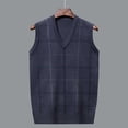 thumbnail image 4 of Dpytoraw Male Knitted Vest Vest V Neck Sleeveless Padded Sweater Vest, 4 of 5