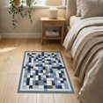 thumbnail image 3 of ODIKA 2'x3' Washable Doormat Non-Slip, Low Pile Livingroom Abstract Interlocking Shapes Geometric Mosaic Neutral for Entryway, Kitchen, Laundry Room, 3 of 7