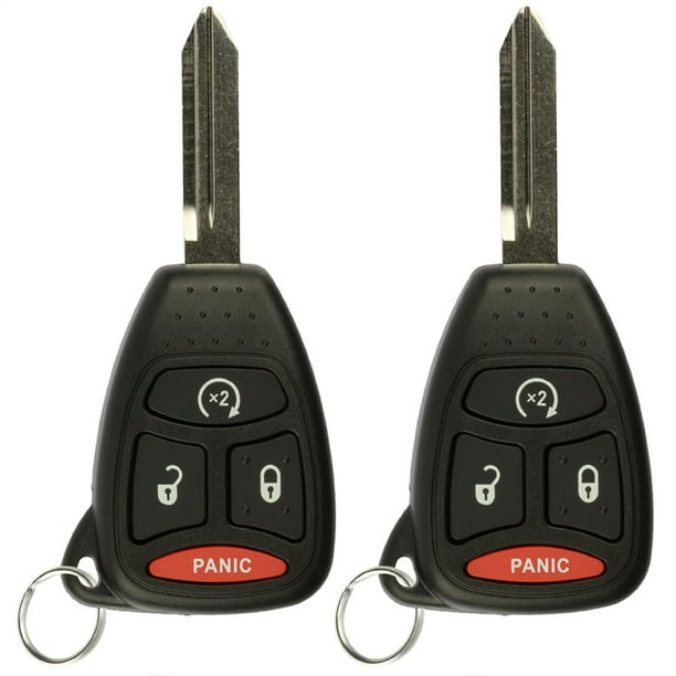 2 PACK KeylessOption Keyless Entry Remote Start Control Car Key Fob  Replacement KOBDT04A for Jeep Chrysler Dodge 