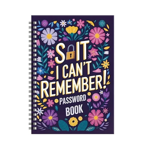 Creative Spiral Password Notebook, Secure Lockable Cover Journal, Portable Lined-Page Notepad, Multifunctional Personal Writing Diary, School & office Supplies for Password