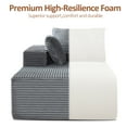 thumbnail image 6 of 110" Oversized L-Shaped Sectional Sofa Modern Modular Cloud Couch with Deep Seating Upholstered Sofa for Living Room Bedroom, No Assembly Required,Gray Corduroy, 6 of 10