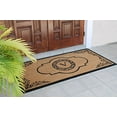 thumbnail image 3 of A1 Home Collections First Impression Hand Crafted Abrilina Entry Coir Monogrammed Double Doormat, 72" L x 36" W, X-Large, 3 of 5
