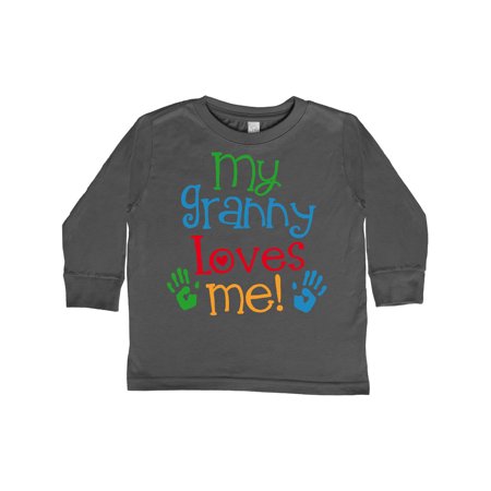 

Inktastic My Granny Love Me Gift Gift Toddler Boy or Toddler Girl Long Sleeve T-Shirt