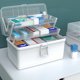 thumbnail image 5 of Caja de almacenamiento de pastillas, 3 capas, gran capacidad, estuche de cosméticos para el hogar, organizador de artículos diversos de plástico, estilo realzado, color blanco Monstrate HA004344-02B, 5 of 7
