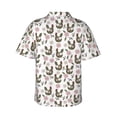 thumbnail image 4 of Xecao Flowe Rooster print Hawaiian shirt - a stylish short-sleeve button-down for men, perfect for casual beach and tropical outings., 4 of 9