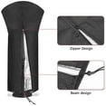 thumbnail image 4 of Outdoor Patio Heater Cover, 210D Oxford Fabric, Tear Resistant, Windproof Drawstring, Compact Storage, Black Fanshaped, Windproof Standing Heater Cover, 4 of 7