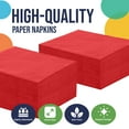 thumbnail image 3 of 100 Count Crown Display Red Cocktail Napkins, 3 of 9