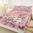 thumbnail image 3 of Castle Fairy Floral Butterfly 4pcs Bed Sheets for Boys Girls,Chic Vintage Flowers King Sheets,Botanical Plants Super Cozy Sheet Set,Super Cozy Room Decor, 3 of 7