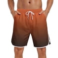 thumbnail image 3 of PNTUTB Fashionable Shorts for Men Casual Shorts Gradient Elastic Waistband Drawstring Lining Quick-Dry Fabric Loose Comfortable Beach Shorts with Pockets, 3 of 7