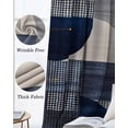 thumbnail image 3 of Boho Navy Blue Kitchen Curtains Modern Geometric Abstract Art Cafe Short Curtains for Bathroom Blackout Window Curtain Grommet Small Window Treatment Tier Drapes for Bedroom Living Room 27.5"x39"x2, 3 of 9