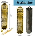 thumbnail image 2 of Set of 2 Mezuzahs, Mezuzah with Scroll for Door, Metal mezuzah Plaque, Mezuzahs for Outside Door, Jewish Mitzvah Door Mezuzah Case, Jewish Gifts, House Warming Blessing Gift（Brass）, 2 of 9