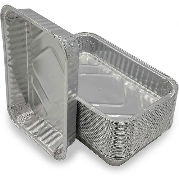 Aluminum Bowls | 25 Pieces | 21 X 14cm, 680ml | Aluminum Drip Trays, Grilling Bowls