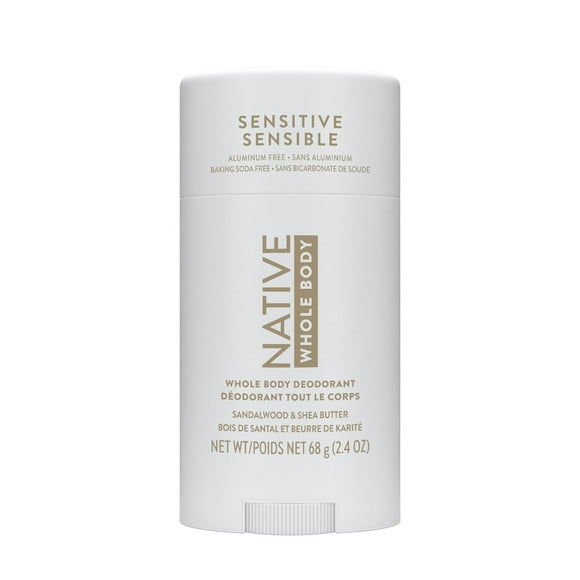 Native Sandalwood & Shea Butter Sensitive Whole Body Deodorant 2.4 oz, 68G