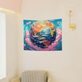 thumbnail image 3 of Hirioo Colorful Whimsical Earth Print Tapestry Lightweight Fabric for Bedroom Aesthetic Home Wall Dorm Décor Living Room Decor 29x37 Inch, 3 of 8