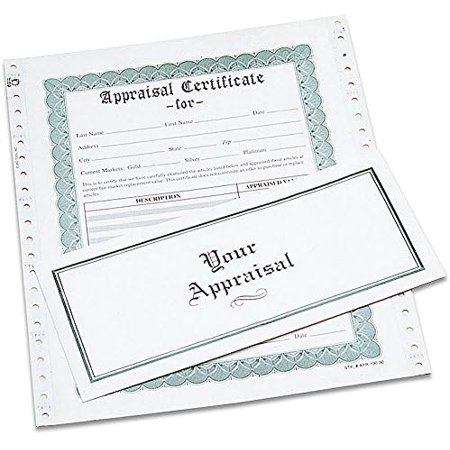 Appraisal Certificate Pack, 100 Piece Pack | APR-100.50$$Office