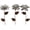 Silver, variant on Topadorn Floral Garden Stake Decor Glow in Dark Outdoor Plant Pick Water Proof Metal Flower Stick,3 pcs
