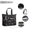 thumbnail image 4 of Educational Wall Science Lover Inspired Travel Tote Bag Lightweight Weekender Bag with Chemistry, Physics, Technology Graphics for Business Weekend Use, 4 of 5