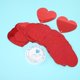thumbnail image 5 of 100 Uds. Confeti en forma de corazón rojo papel plástico chatarra cumpleaños boda fiesta decoración del Día de San Valentín láser, 5 of 5